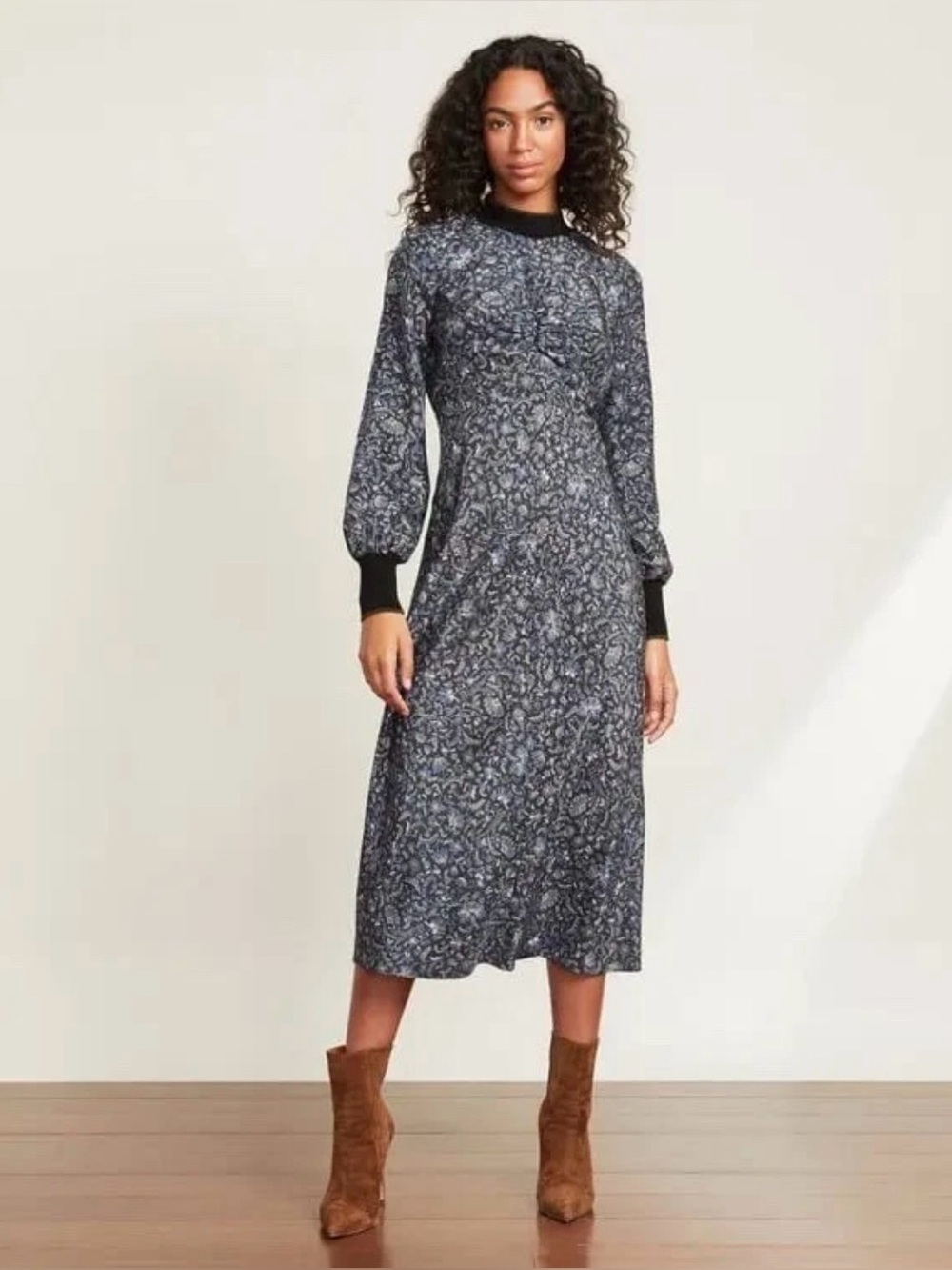 The Veronica Beard Reema Vine Women's Silk Floral Midi Dress - Size 6